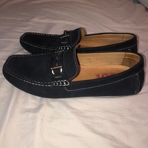 Nordstrom blue suede loafers